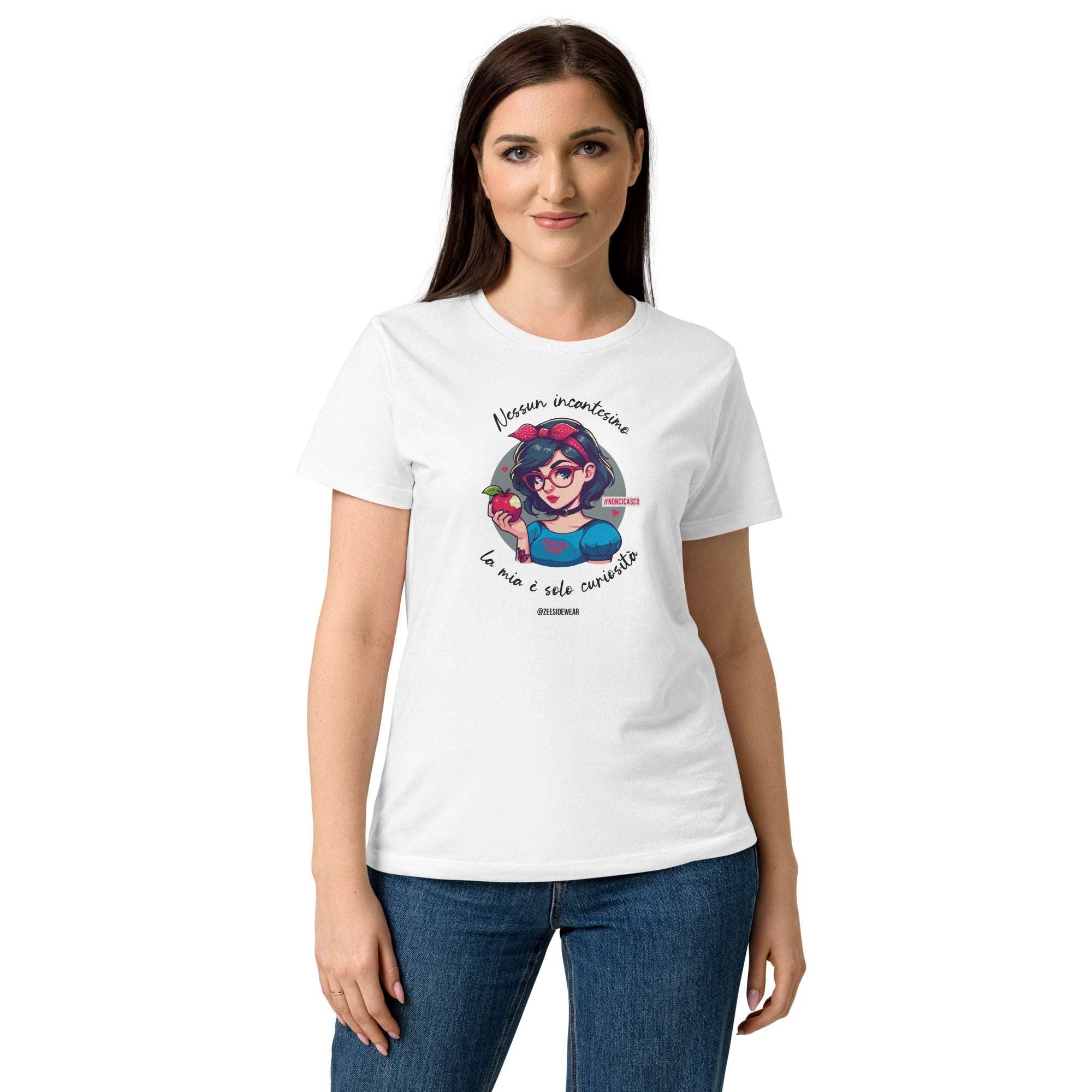 T-shirt BIANCA LA MALIZIOSA #NONCICASCO