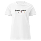 T-shirt GAME OVER | Gamer Queen Bianco